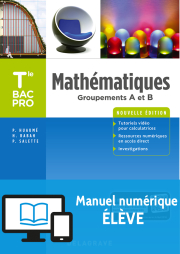 Mathématiques - Groupements A et B - Tle Bac Pro (2018) - Pochette - Manuel numérique élève