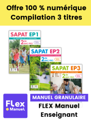 SAPAT - EP1 + EP2 + EP3 - 2de Bac Pro SAPAT (2024) - Pochette - FLEX manuel numérique granulaire enseignant