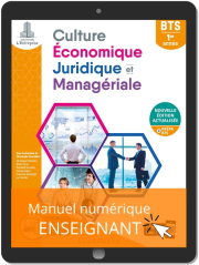 Culture économique, juridique et managériale (CEJM) 1re année BTS (2020) - Pochette - Manuel numérique enseignant