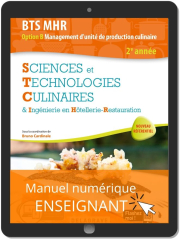 Sciences et Technologies Culinaires (STC) 2e année BTS MHR (2020) - Pochette - Manuel numérique enseignant