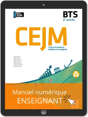 Culture économique, juridique et managériale (CEJM) 2e année BTS (2021) - Pochette - Manuel numérique enseignant