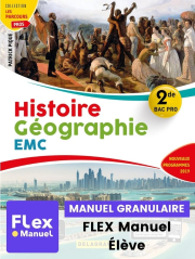 Histoire - Géographie - EMC 2de Bac Pro (Ed. num. 2021) - Pochette - FLEX manuel numérique granulaire élève